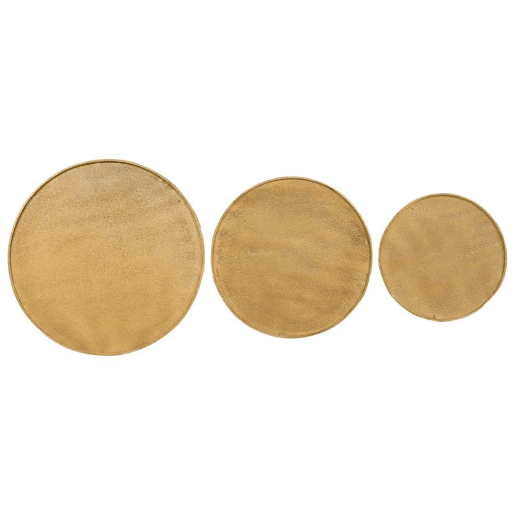 3pcs Mesas de Centro - Mesas baixas derivados de madeira dourado 3pcs Mesas de Centro - Mesas baixas derivados de madeira dourado