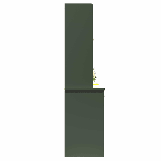 Armário de cozinha 180 x 120 cm - iluminação LED controlada por aplicação, 3 portas de vidro, amplo espaço de arrumação - verde