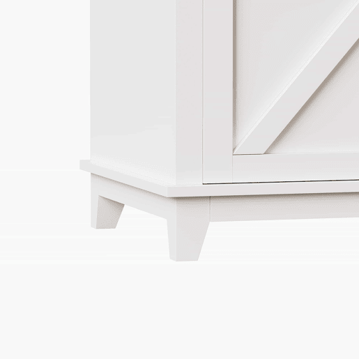 Armário de cozinha 105x38,4x180 cm - Aparador alto, vitrina, prateleiras ajustáveis, com iluminação LED - Branco