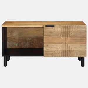 Mesa de Centro, Mesa baixa, castanho 80x50x40 cm madeira de mangueira maciça