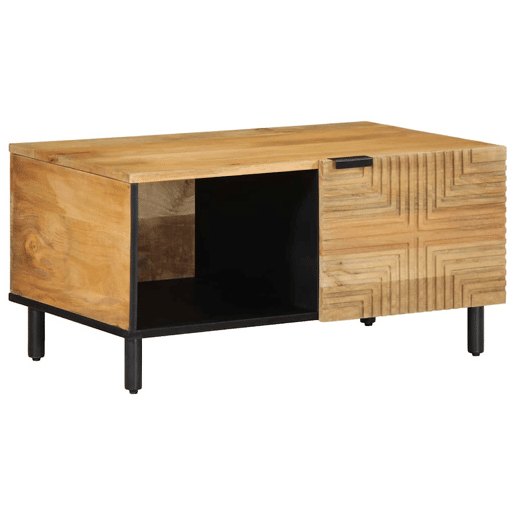 Mesa de Centro, Mesa baixa, castanho 80x50x40 cm madeira de mangueira maciça