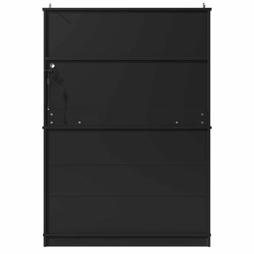 Armário de cozinha 108 x 40 x 180 cm u2013 com iluminação LED, controlo por aplicação, prateleiras ajustáveis e bancada u2013 preto