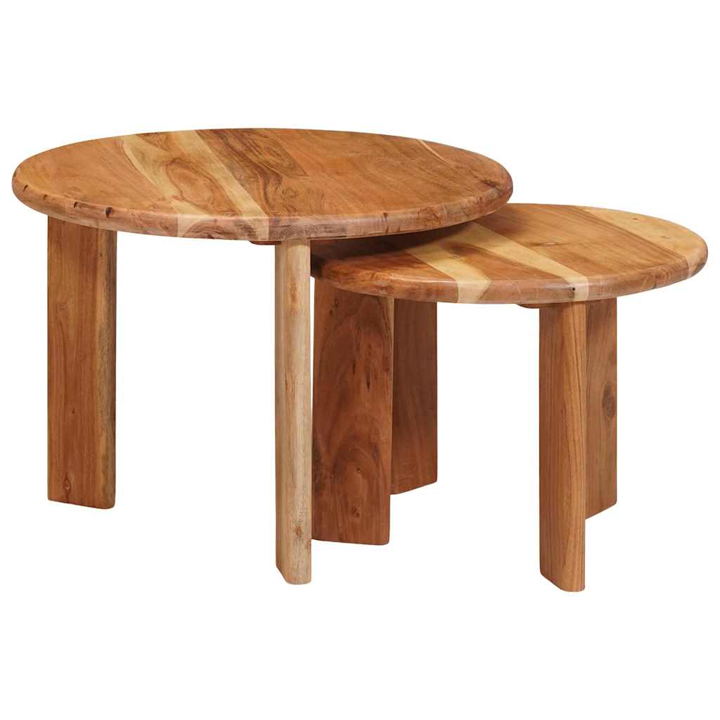 2 uds Mesas de Centro - Mesas de Café 50x50 Madera