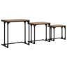 Mesa de Café Empilhável 3 pcs carvalho artisiano
