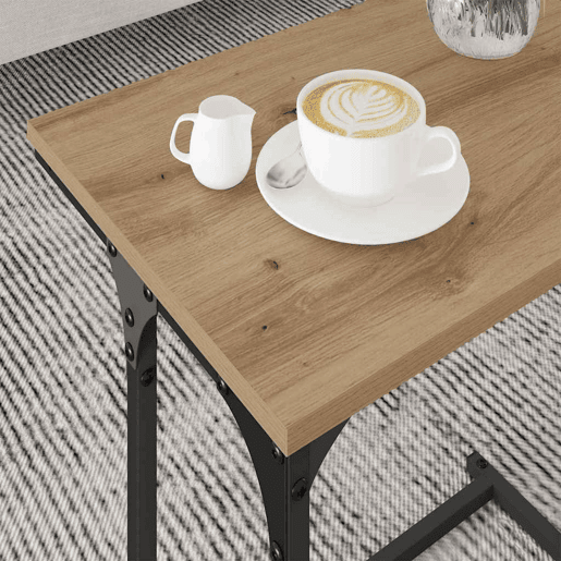 Mesa de Café Empilhável 3 pcs carvalho artisiano