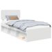 Estructura de cama individual para adultos Estructura de cama individual para adultos Blanco