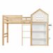 Cama alta para niños Cama alta para niños Natural/ Blanco
