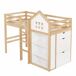 Cama alta para niños Cama alta para niños Natural/ Blanco