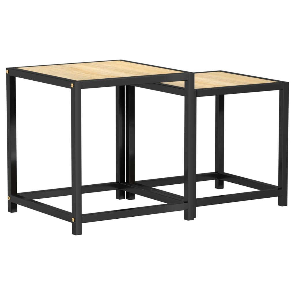 2 uds Mesas de Centro - Mesas de Café 37x37 Madera Clara