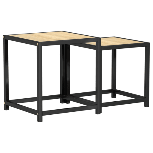 2pcs Mesas de Centro - Mesas baixas MDF cor carvalho sonoma