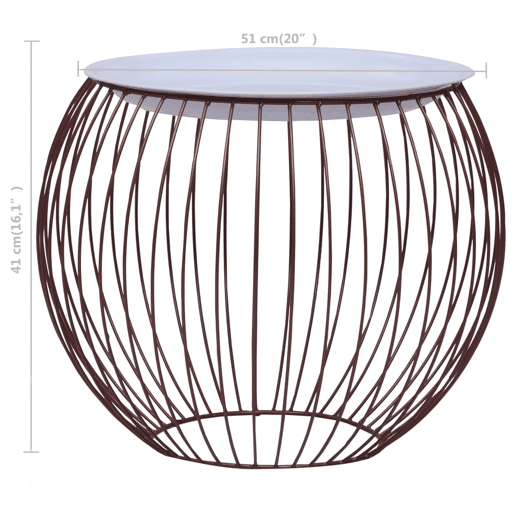 Mesa de Centro, Mesa baixa, dourada Ø 51 cm Mesa de Centro, Mesa baixa, dourada Ø 51 cm