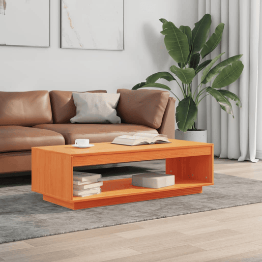 Mesa de Centro, Mesa baixa, 110x50x33,5 cm pinho maciço castanho mel Mesa de Centro, Mesa baixa, 110x50x33,5 cm pinho maciço castanho mel