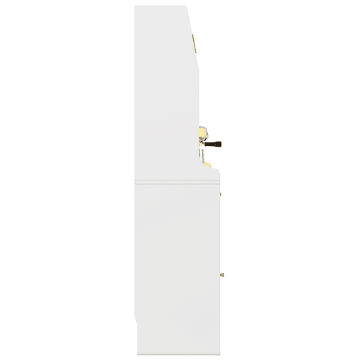 Armário de cozinha 120x40x180 cm - com prateleiras ajustáveis, 2 gavetas, iluminação LED com cores variáveis - Branco