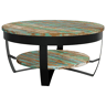 Mesa de Centro, Mesa baixa, 65x32 cm madeira reciclada maciça