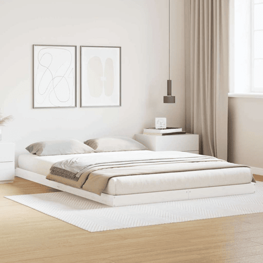 Estrutura de cama de chão Branco 213.5 x 104 x 9 cm