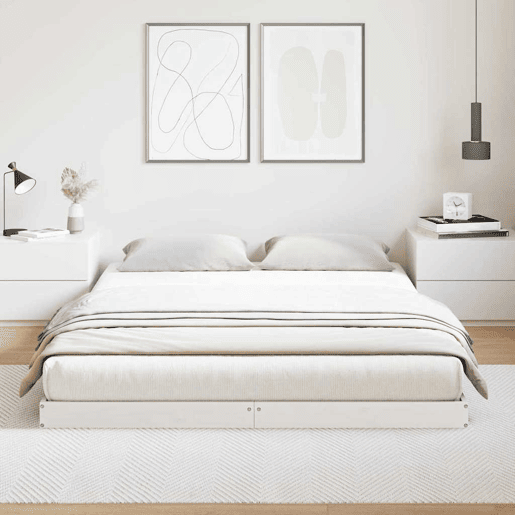 Estrutura de cama de chão Branco 213.5 x 104 x 9 cm