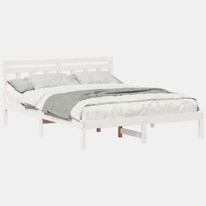 Estrutura De Cama De Casal Simple - Branco 140 x 200 cm