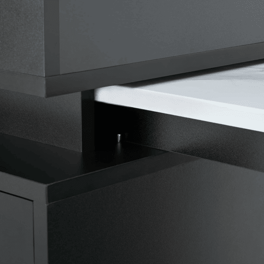 Ilha de cozinha com rodízios - mesa extensível com luz LED, barra com tomadas, multifuncional para cozinha e sala de jantar - Preto Ilha de cozinha com rodízios - mesa extensível com luz LED, barra com tomadas, multifuncional para cozinha e sala de jantar - Preto
