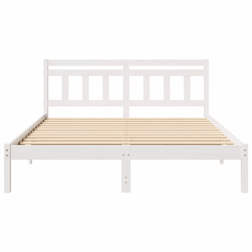 Estrutura De Cama De Casal Simple - Branco 150 x 200 cm Estrutura De Cama De Casal Simple - Branco 150 x 200 cm