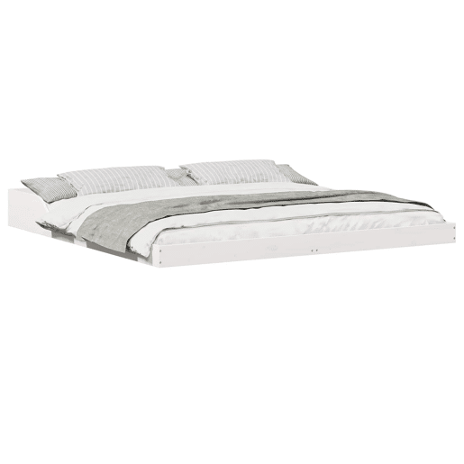 Estrutura De Cama De Casal Simple - Branco 180 x 220 cm Estrutura De Cama De Casal Simple - Branco 180 x 220 cm