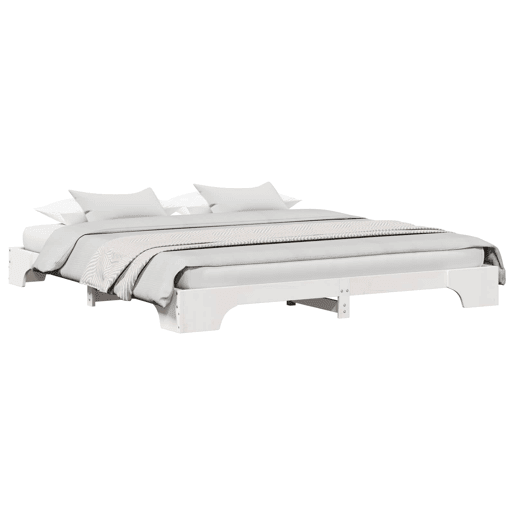 Estrutura De Cama De Casal Simple King Size - Branco 200 x 200 cm Estrutura De Cama De Casal Simple King Size - Branco 200 x 200 cm
