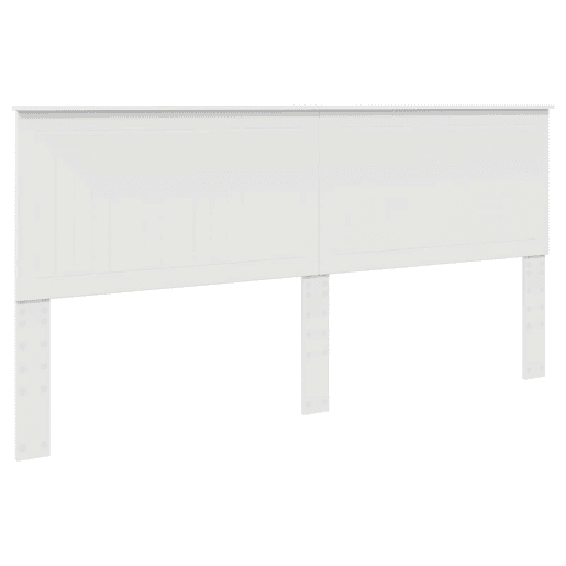 Estrutura de cama de casal com cabeceira king size - Branco 200 x 200 cm