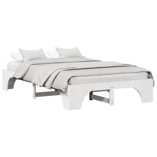 Estrutura De Cama De Casal Simple - Branco 135 x 190 cm