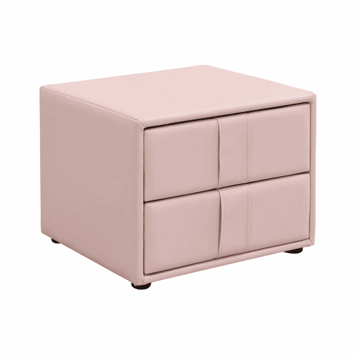 Cama individual infantil 90x200 cm - cabeceira em forma de urso, mesa de cabeceira a condizer, bordas de espuma anti-colisão, design suave, veludo + contraplacado - rosa