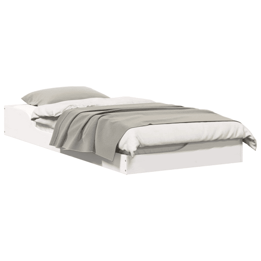 Estrutura de cama de solteiro para adultos - Branco 100 x 200 cm Estrutura de cama de solteiro para adultos - Branco 100 x 200 cm