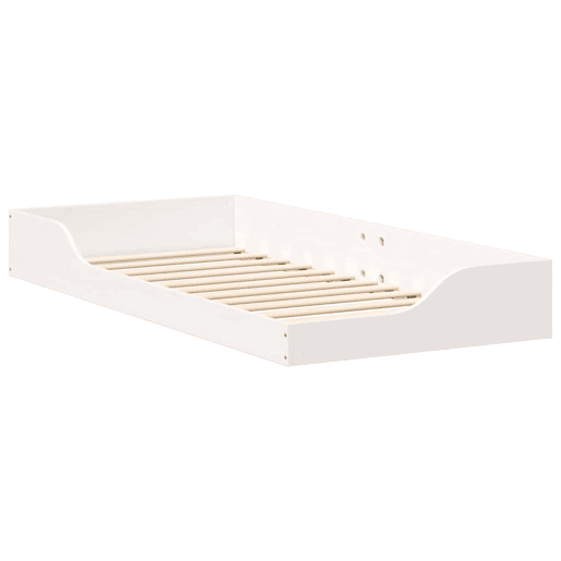 Estrutura de cama de solteiro para adultos - Branco 100 x 200 cm Estrutura de cama de solteiro para adultos - Branco 100 x 200 cm