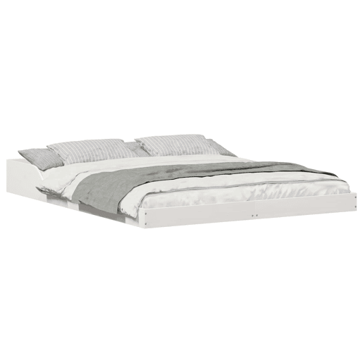 Estrutura De Cama De Casal Simple - Branco 160 x 210 cm Estrutura De Cama De Casal Simple - Branco 160 x 210 cm