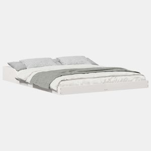 Estrutura De Cama De Casal Simple - Branco 160 x 210 cm