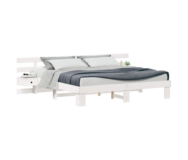 Estructura de cama doble matrimonial - 180 x 200 cm madera de pino macizo