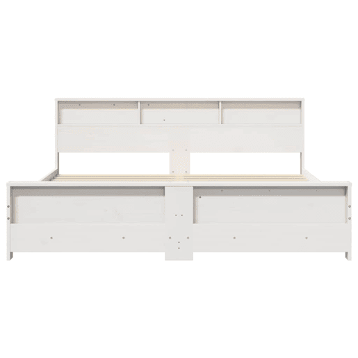 Estrutura De Cama De Casal Simple - Branco 180 x 200 cm Madeira processada Estrutura De Cama De Casal Simple - Branco 180 x 200 cm Madeira processada