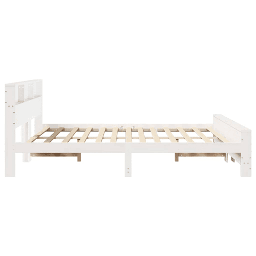 Estrutura De Cama De Casal Simple - Branco 180 x 200 cm Madeira processada Estrutura De Cama De Casal Simple - Branco 180 x 200 cm Madeira processada