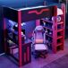 Cama alta para niños Cama alta para niños Negro
