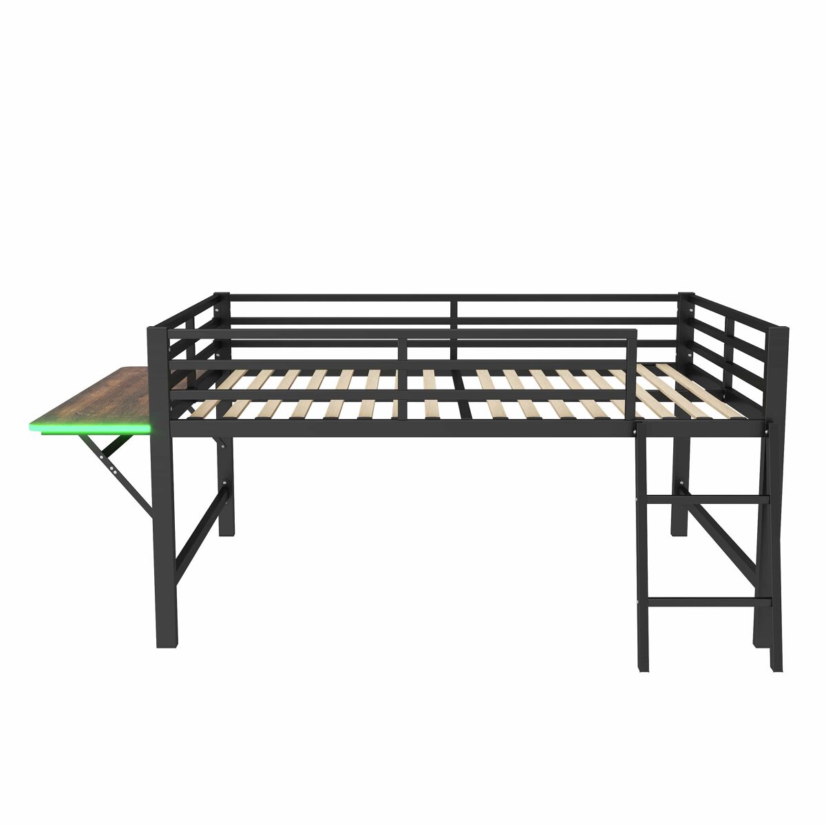 Cama alta para niños 245x176 Negro
