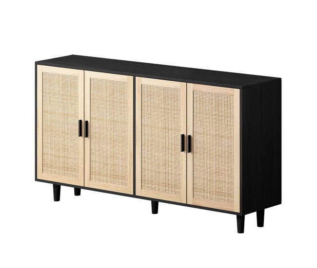Aparador rattan con 4 puertas elegante