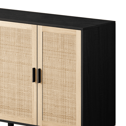 Buffet de Rattan com 4 Portas Funcional Buffet de Rattan com 4 Portas Funcional