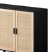 Aparador Rattan con 4 Puertas Elegante Aparador Rattan con 4 Puertas Elegante Negro