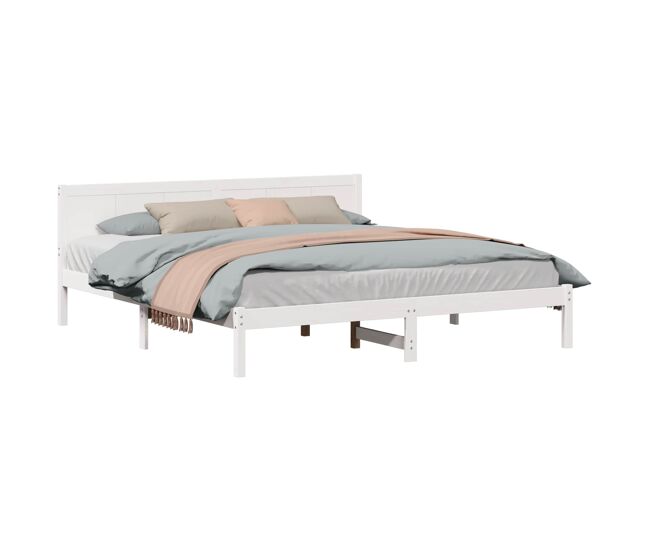 Estructura de cama doble matrimonial king size - 200 x 200 cm madera maciza de pino