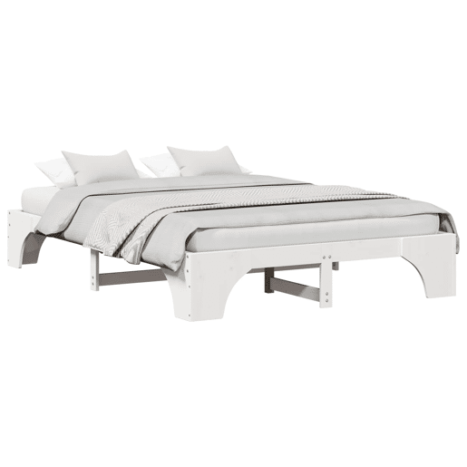 Estrutura De Cama De Casal Simple - Branco 160 x 200 cm Estrutura De Cama De Casal Simple - Branco 160 x 200 cm