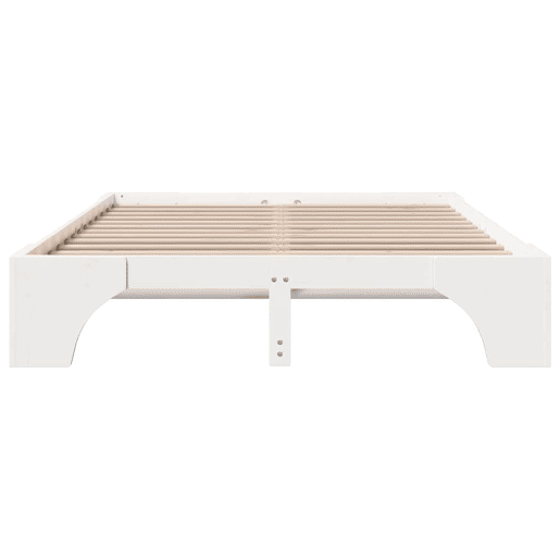 Estrutura De Cama De Casal Simple - Branco 160 x 200 cm Estrutura De Cama De Casal Simple - Branco 160 x 200 cm