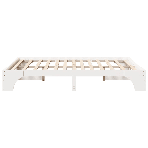 Estrutura De Cama De Casal Simple - Branco 160 x 200 cm Estrutura De Cama De Casal Simple - Branco 160 x 200 cm