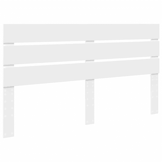 Estrutura da Cama de casal simple com cabeceira Branco 160 x 200 cm