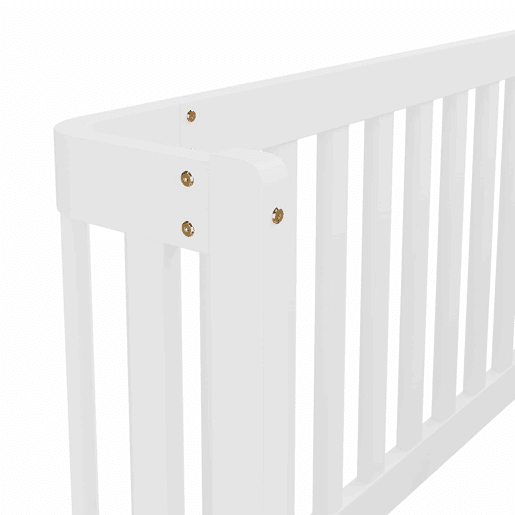 Estrutura de cama em madeira 90x200 - com grade de segurança - branca