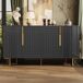 Aparador Diseño Geométrico con Detalles en Oro Aparador Diseño Geométrico con Detalles en Oro Negro