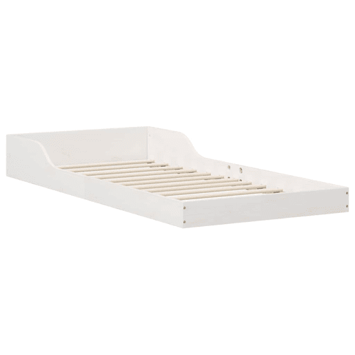 Estrutura de cama de solteiro para adultos - Branco 90 x 220 cm Madeira de Pinheiro Sólida