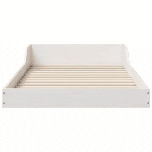 Estrutura de cama de solteiro para adultos - Branco 90 x 220 cm Madeira de Pinheiro Sólida