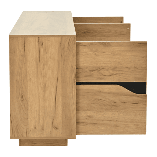 Aparador com 3 Portas e Design sem Puxadores